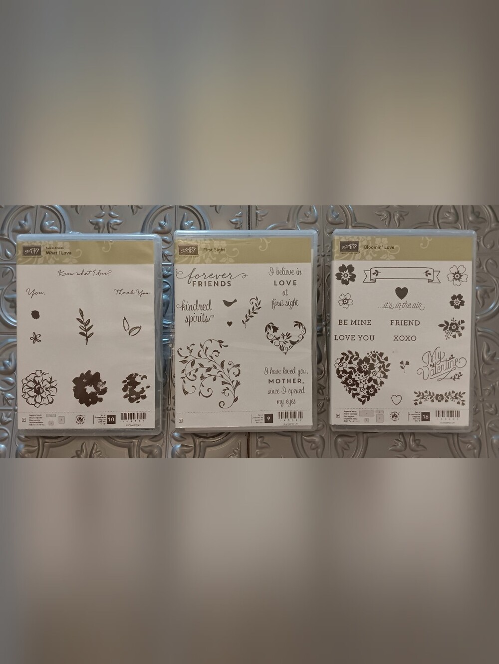 Stampin Up Friends What I Love #141276 First Sight #140688 Bloomin Love #140643